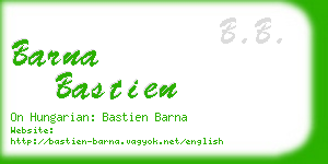 barna bastien business card